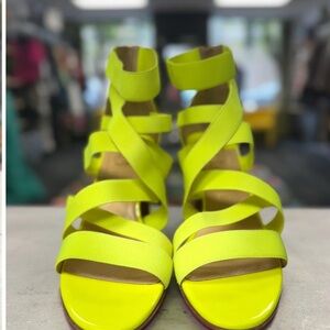 Christian Louboutin Bright Yellow Strappy Sandals